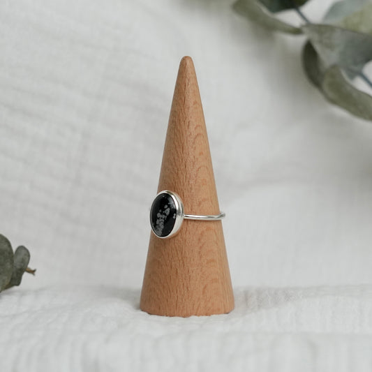 Snowflake Obsidian Ring - 11