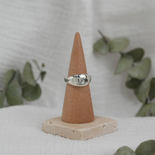 White Sapphire Ring - 8.5