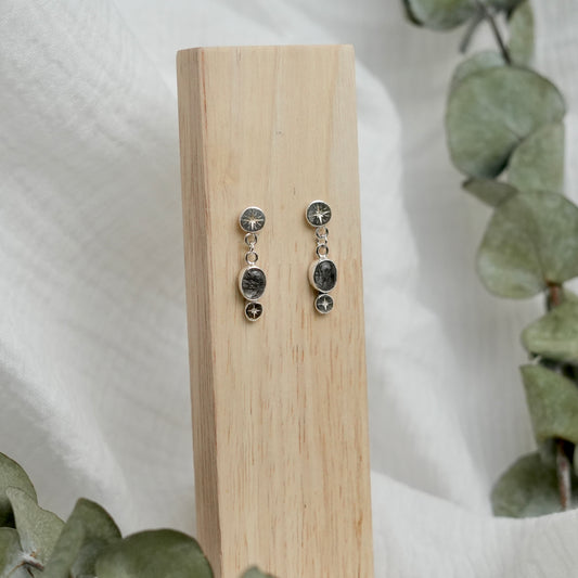 Tourmalinated Quartz Earrings