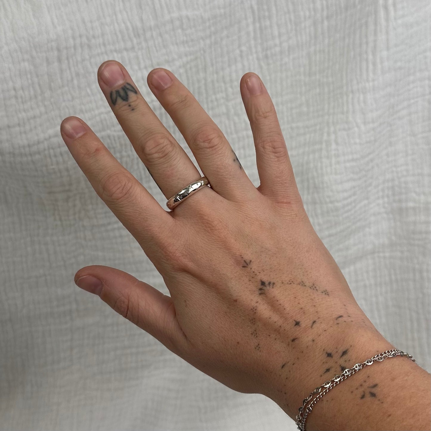 Hand Engraved Band - 9.5