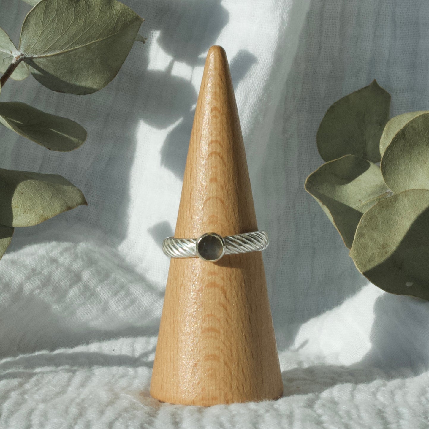 Grey Moonstone Ring - 10.25