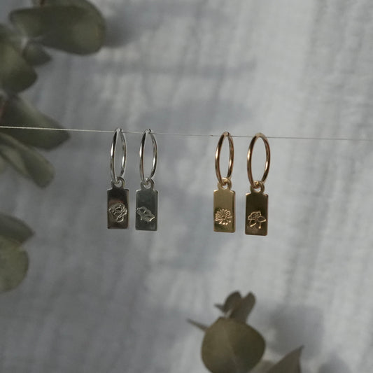 Birth Flower Charms for Sleeper Hoop