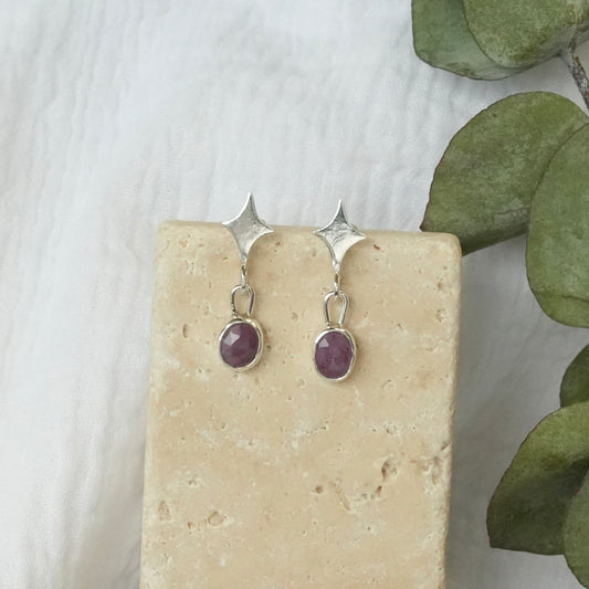 Pink Sapphire Earrings