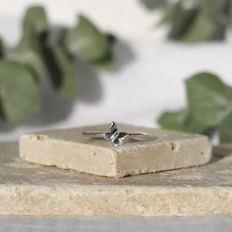 Silver Butterfly Ring