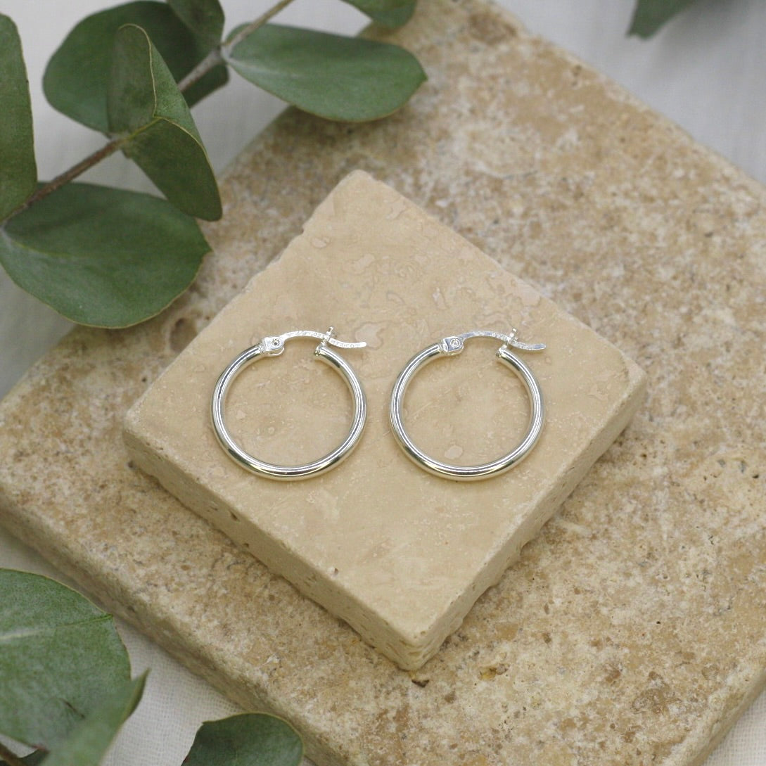 Silver Everyday Hoops