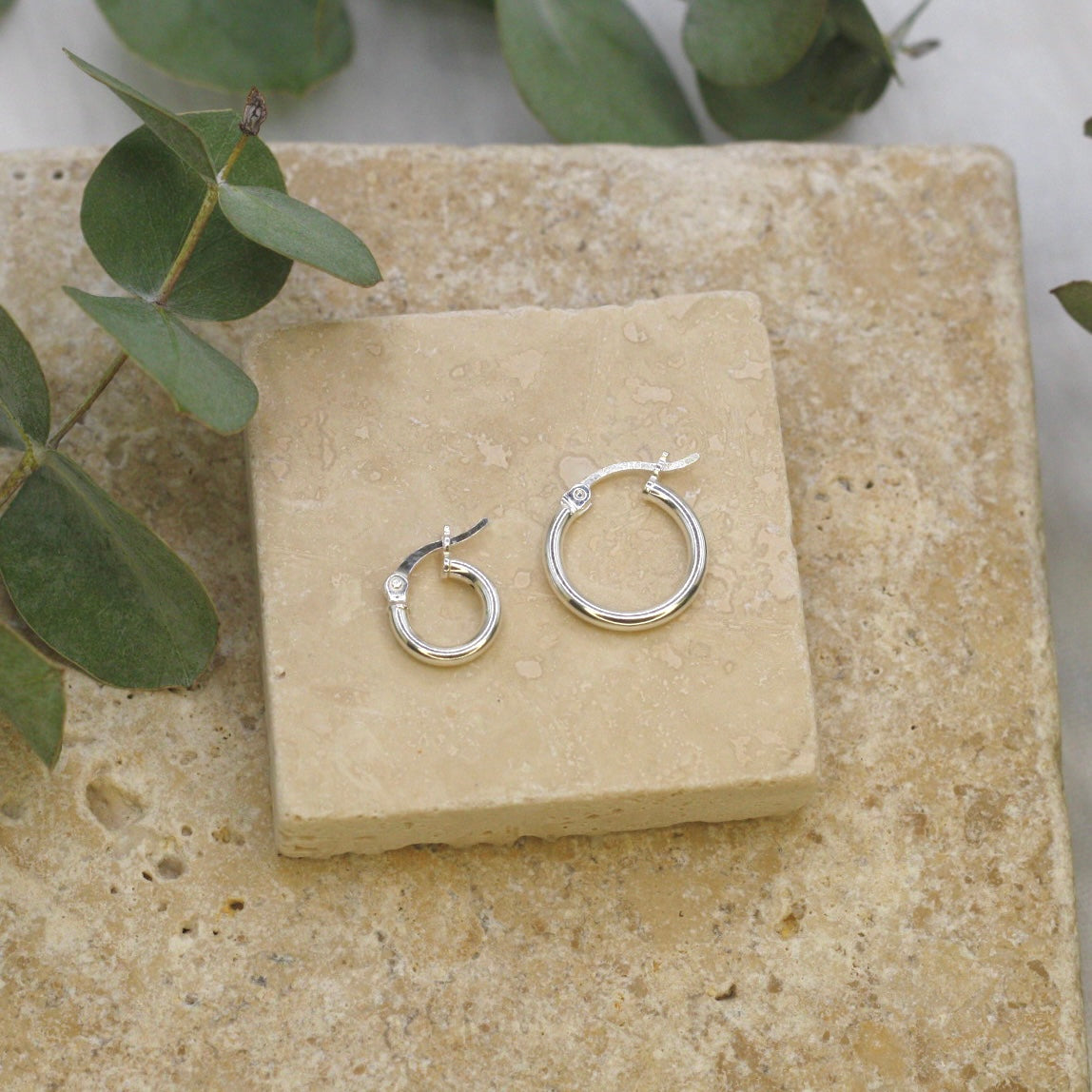 Silver Everyday Hoops
