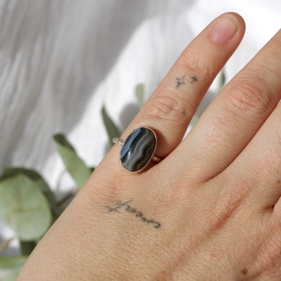 Lace Agate Ring - 6