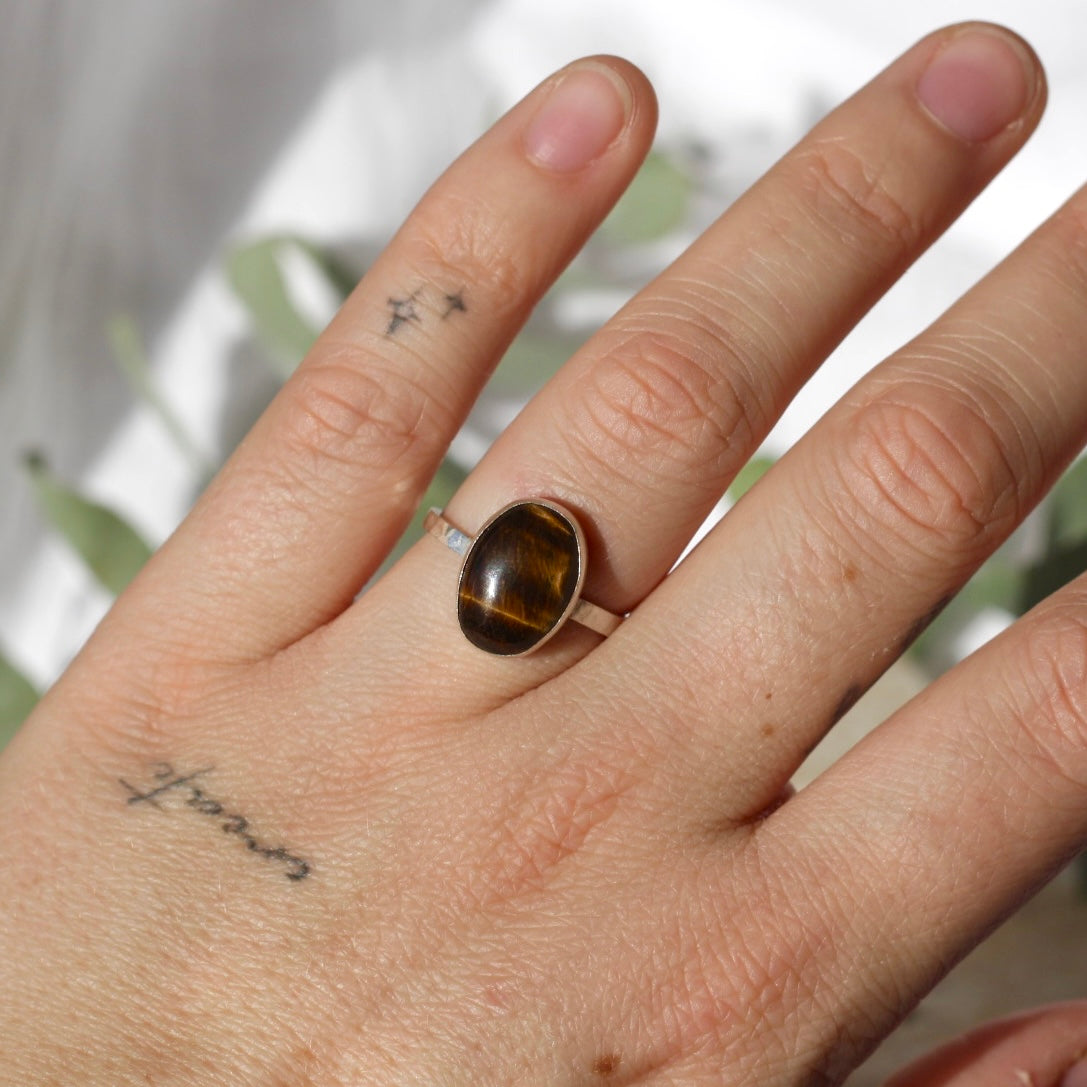 Tigers Eye Ring - 8.5