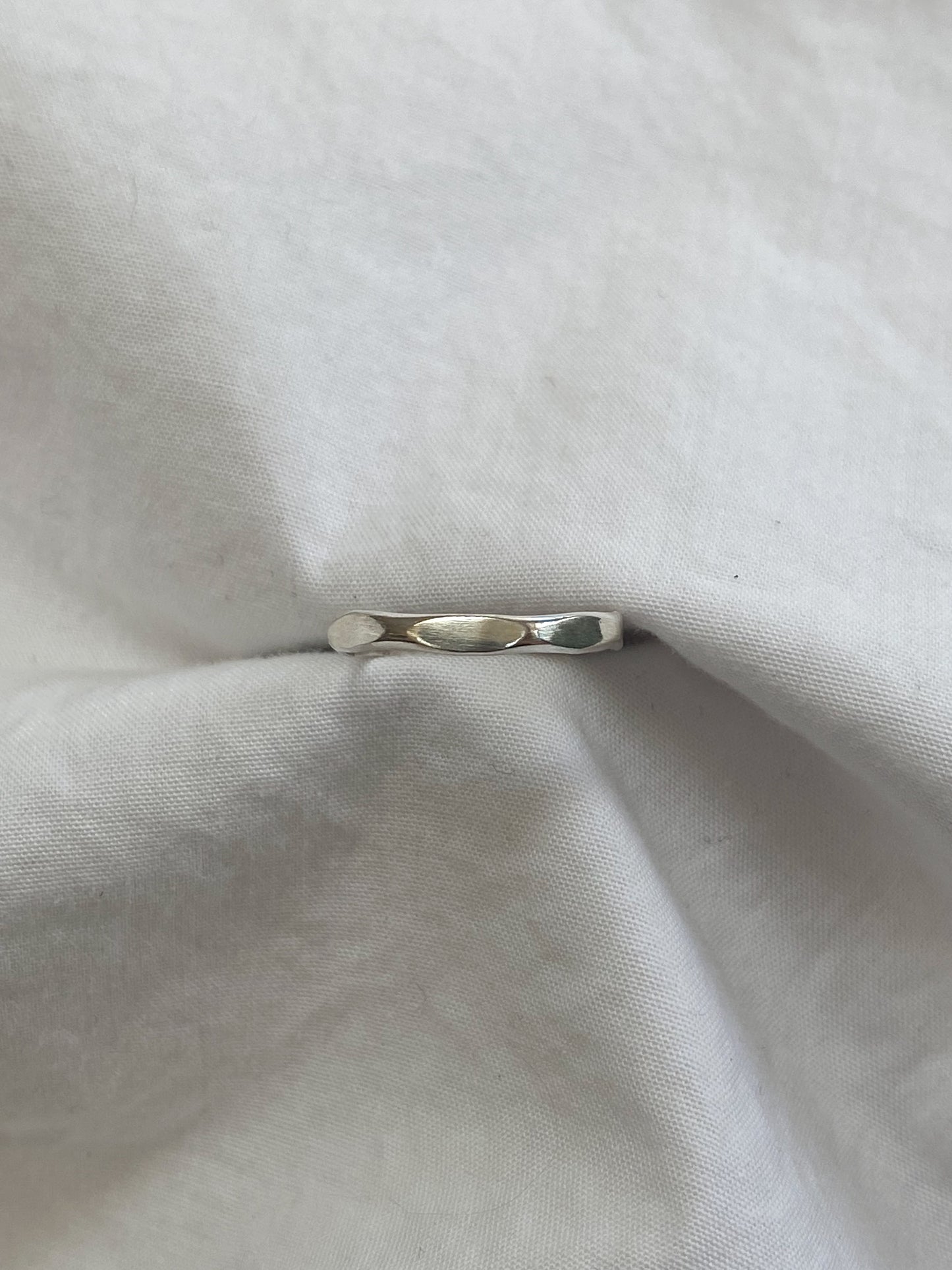 Silver Angled Band