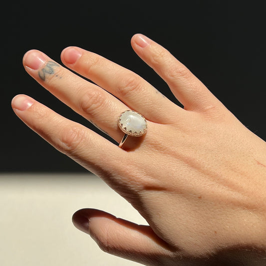 Anillo de piedra lunar - 14,5