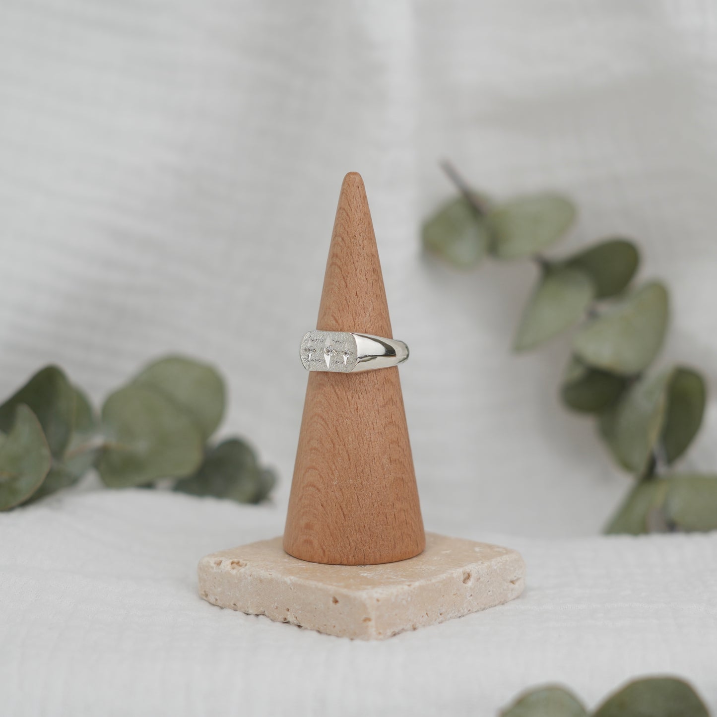 White Sapphire Ring - 7.5