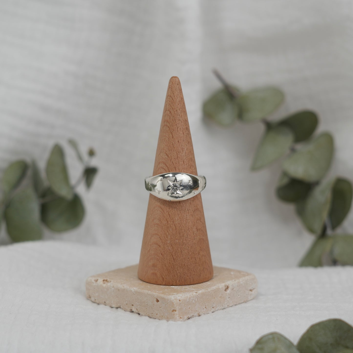 White Sapphire Ring - 8.5