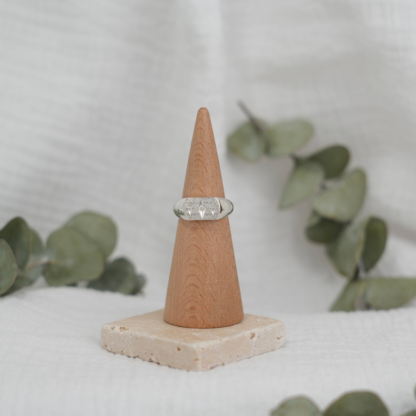 White Sapphire Ring - 7.5