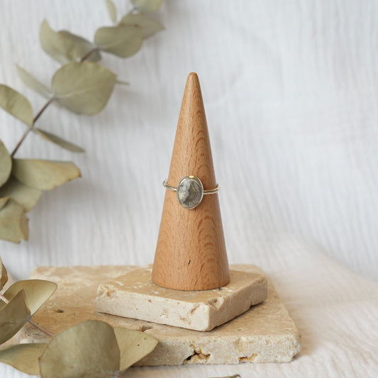 Anillo de ópalo mexicano - 8,5 