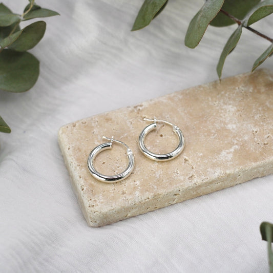 Silver Everyday Hoops