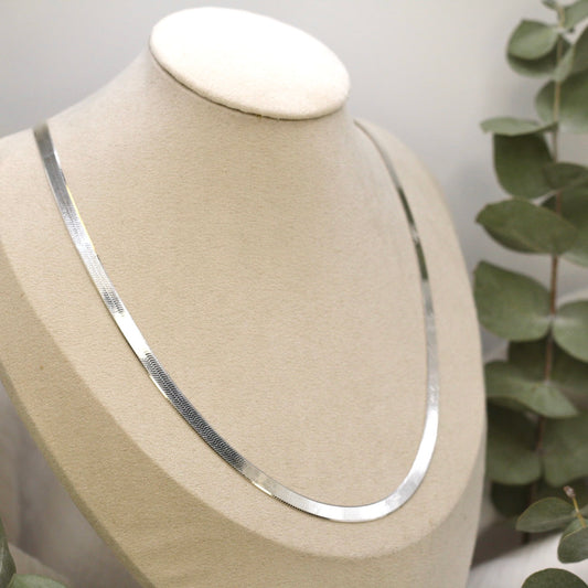 Sterling Silver Herringbone