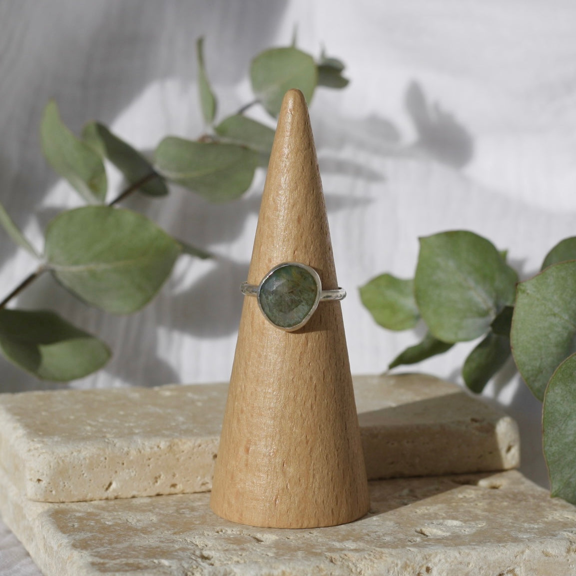 Moss Agate Ring - 7