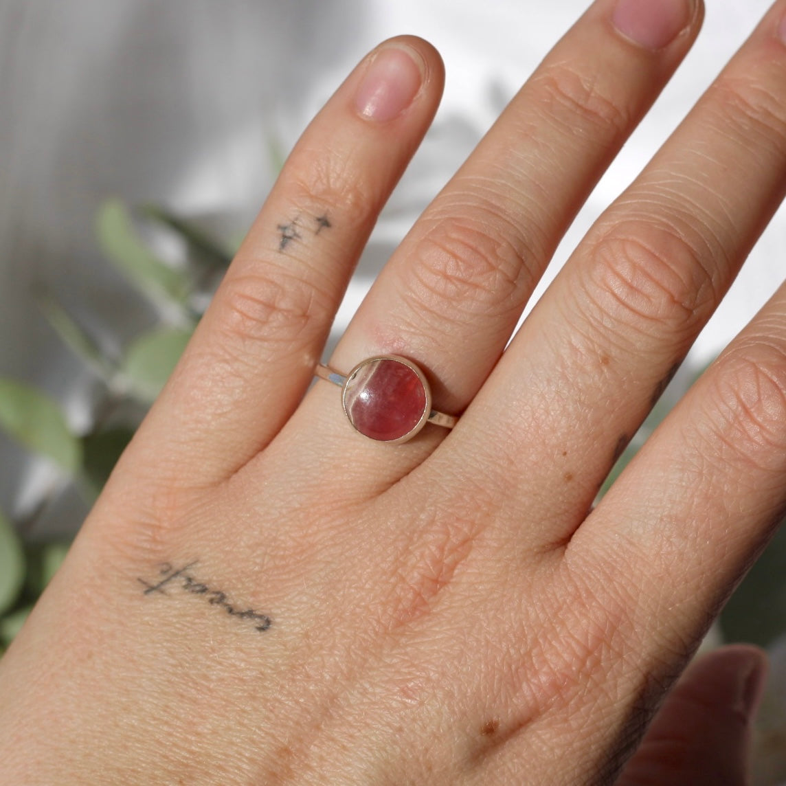 Strawberry Agate Ring - 8