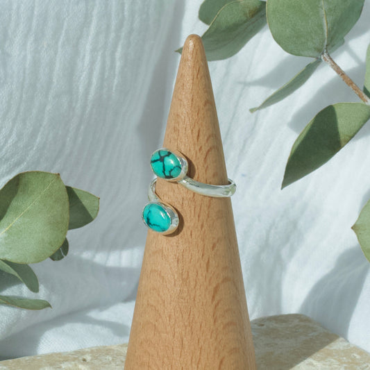 Double Turquoise Ring - 6.5