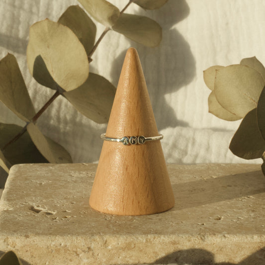 Anillo de burbuja estampado
